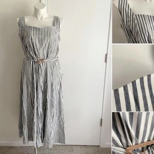 Navy and White Striped Dress, Size 26W